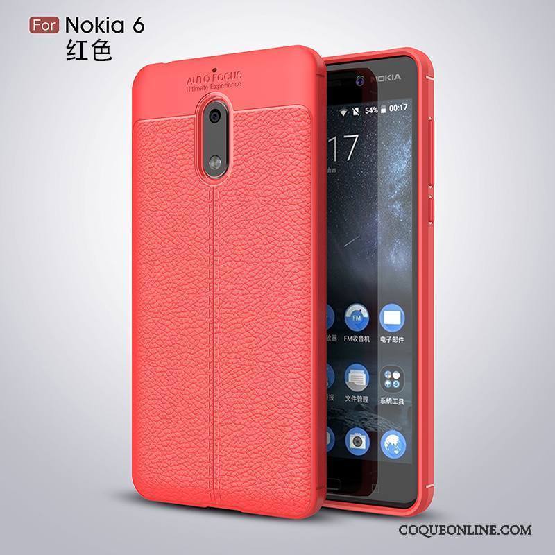 Nokia 6 Coque Protection Bleu Rouge Fluide Doux Incassable Tout Compris Étui