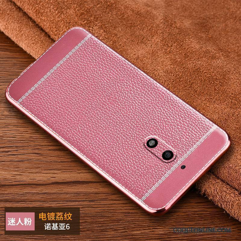 Nokia 6 Coque Rouge Personnalité Tendance Étui Silicone Modèle Fleurie Incassable