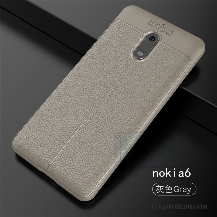 Nokia 6 Coque Étui Gris Silicone De Téléphone Téléphone Portable Fluide Doux