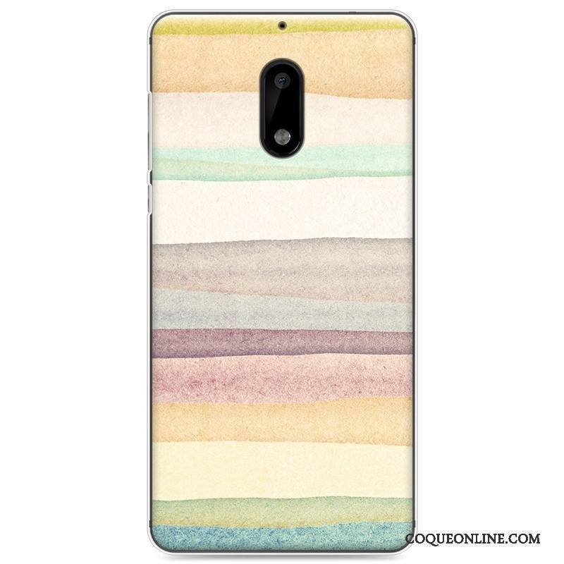 Nokia 6 Coque Étui Tout Compris Peinture Charmant Multicolore Fluide Doux Silicone