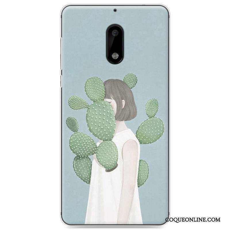 Nokia 6 Frais Art Coque De Téléphone Petit Fluide Doux Rose Étui