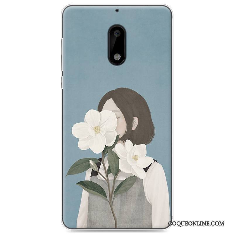 Nokia 6 Frais Art Coque De Téléphone Petit Fluide Doux Rose Étui