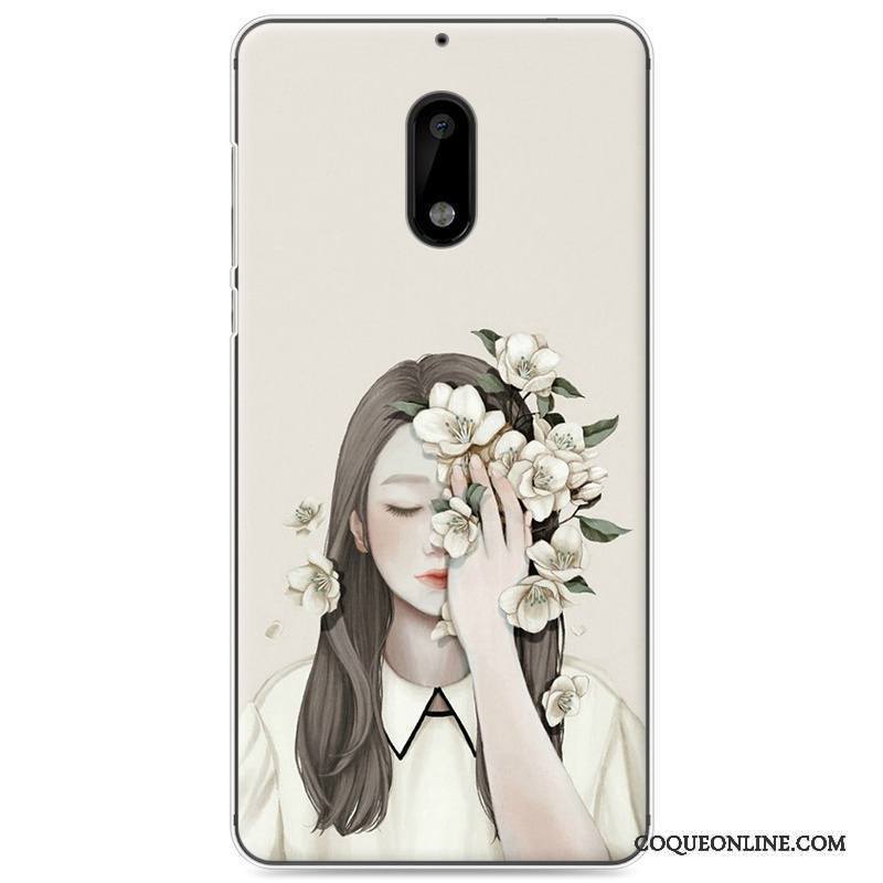 Nokia 6 Frais Art Coque De Téléphone Petit Fluide Doux Rose Étui