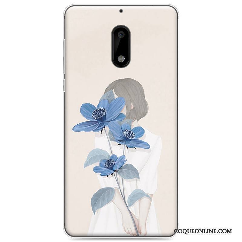 Nokia 6 Frais Art Coque De Téléphone Petit Fluide Doux Rose Étui