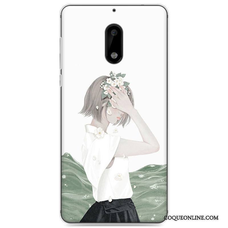 Nokia 6 Frais Art Coque De Téléphone Petit Fluide Doux Rose Étui