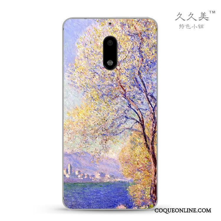 Nokia 6 Frais Coque De Téléphone Étui Petit Incassable Peinture À L'huile Tout Compris