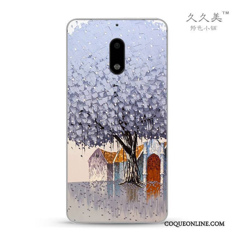 Nokia 6 Frais Coque De Téléphone Étui Petit Incassable Peinture À L'huile Tout Compris