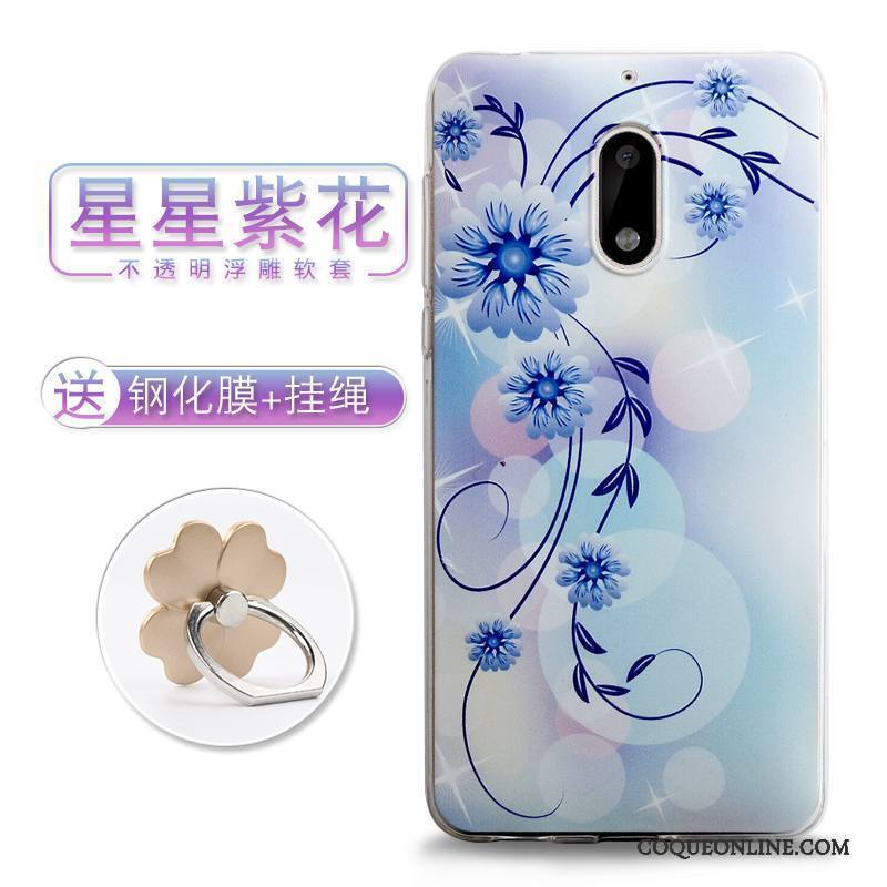 Nokia 6 Gaufrage Coque De Téléphone Étui Style Chinois Tendance Fleurs Dimensionnel