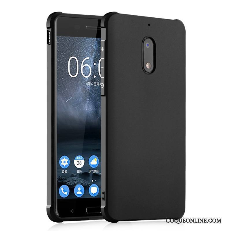 Nokia 6 Incassable Bleu Business Noir Coque De Téléphone Silicone Tout Compris