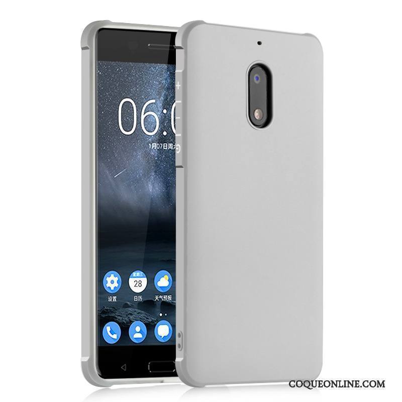 Nokia 6 Incassable Bleu Business Noir Coque De Téléphone Silicone Tout Compris