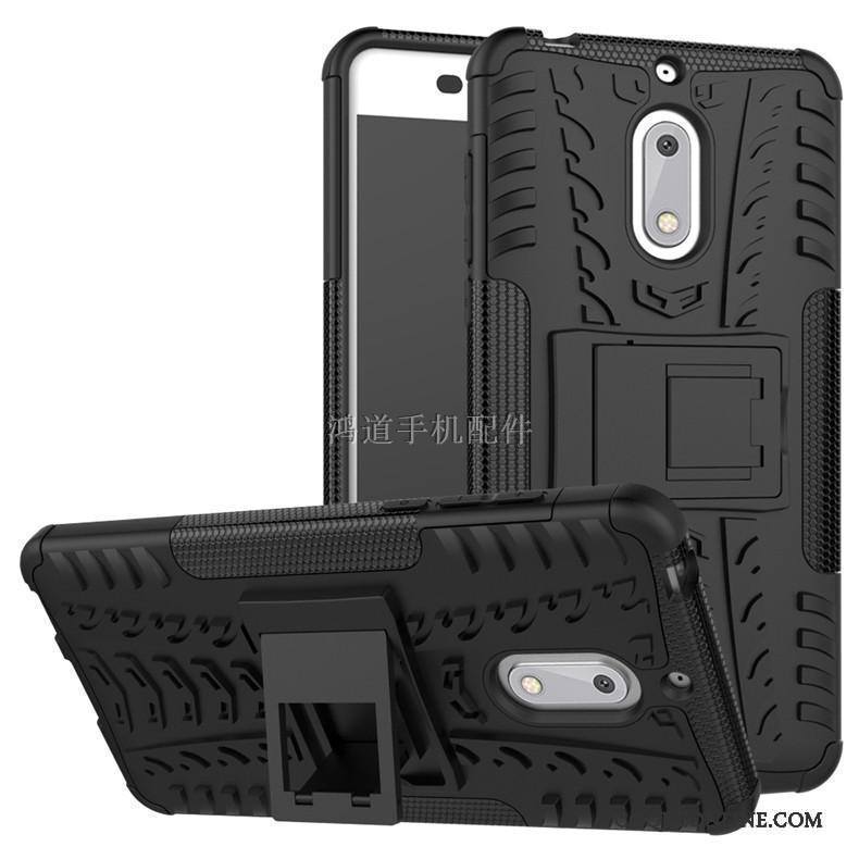 Nokia 6 Support Créatif Protection Antidérapant Bleu Coque De Téléphone Trois Défenses