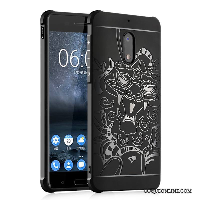 Nokia 6 Étui Délavé En Daim Coque De Téléphone Silicone Téléphone Portable Incassable