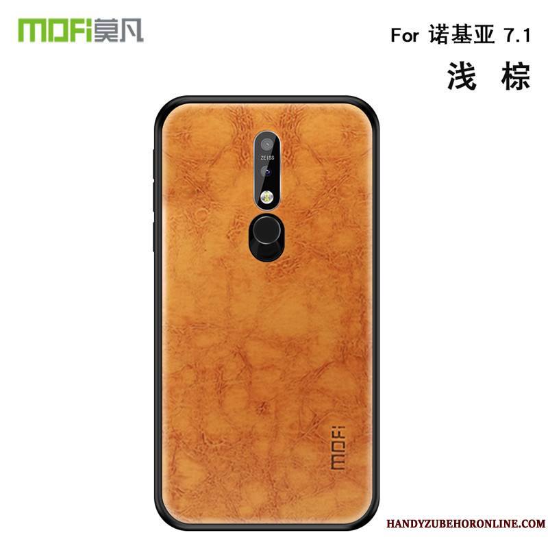 Nokia 7.1 Cuir Fluide Doux Protection Clair Coque De Téléphone Tout Compris Étui