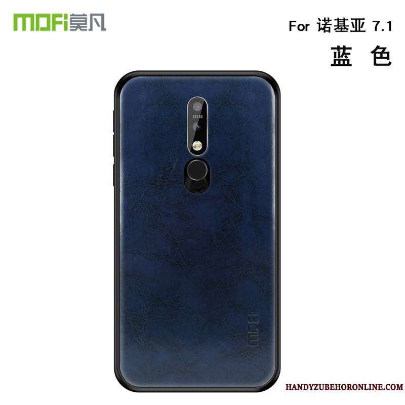 Nokia 7.1 Cuir Fluide Doux Protection Clair Coque De Téléphone Tout Compris Étui