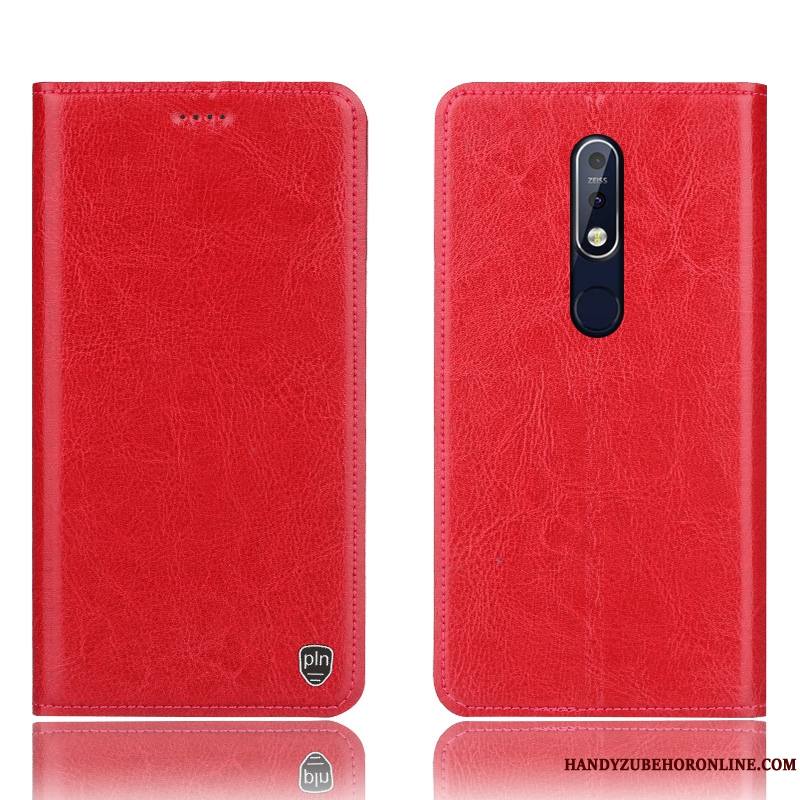 Nokia 7.1 Téléphone Portable Housse Coque De Téléphone Étui En Cuir Modèle Fleurie Gris Protection