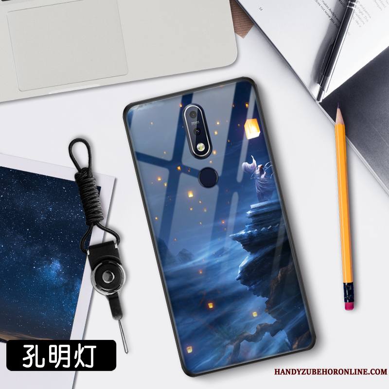 Nokia 7.1 Étui Incassable Protection Miroir Tendance Coque Ciel Étoilé