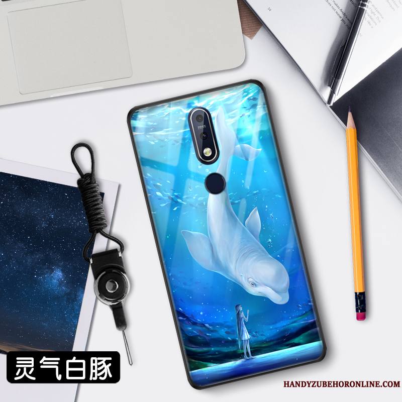 Nokia 7.1 Étui Incassable Protection Miroir Tendance Coque Ciel Étoilé