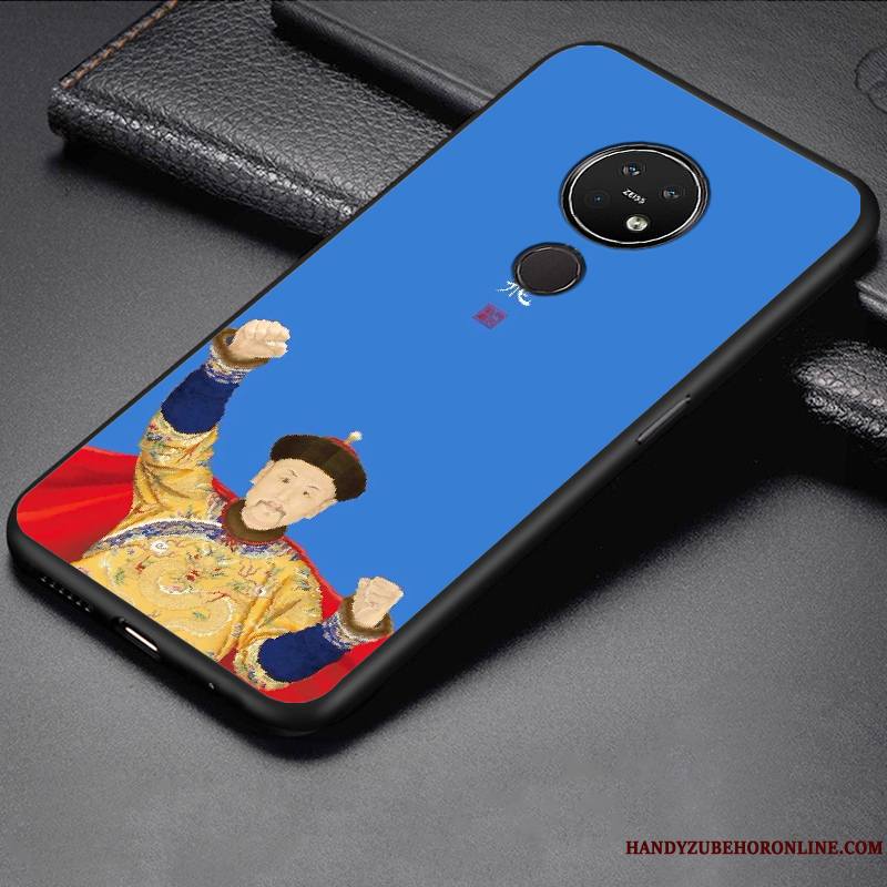 Nokia 7.2 Dessin Animé Fluide Doux Jaune Coque De Téléphone Créatif Personnalité Étui