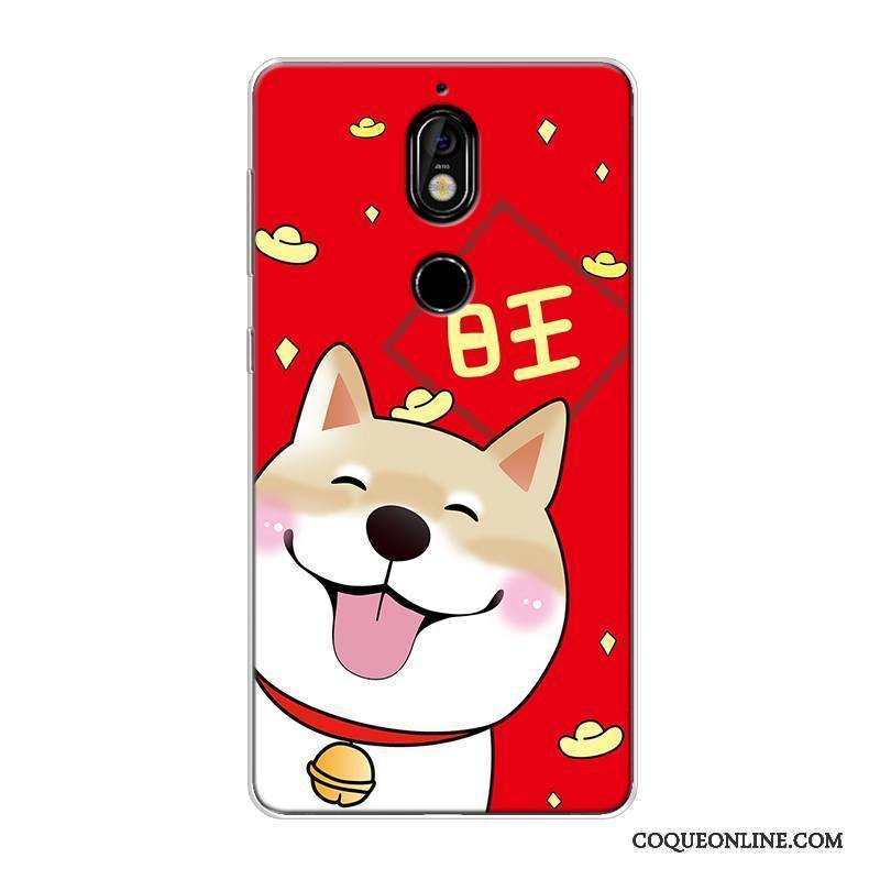 Nokia 7 Coque De Téléphone Personnalisé Chiens Tout Compris Délavé En Daim Fluide Doux Chat