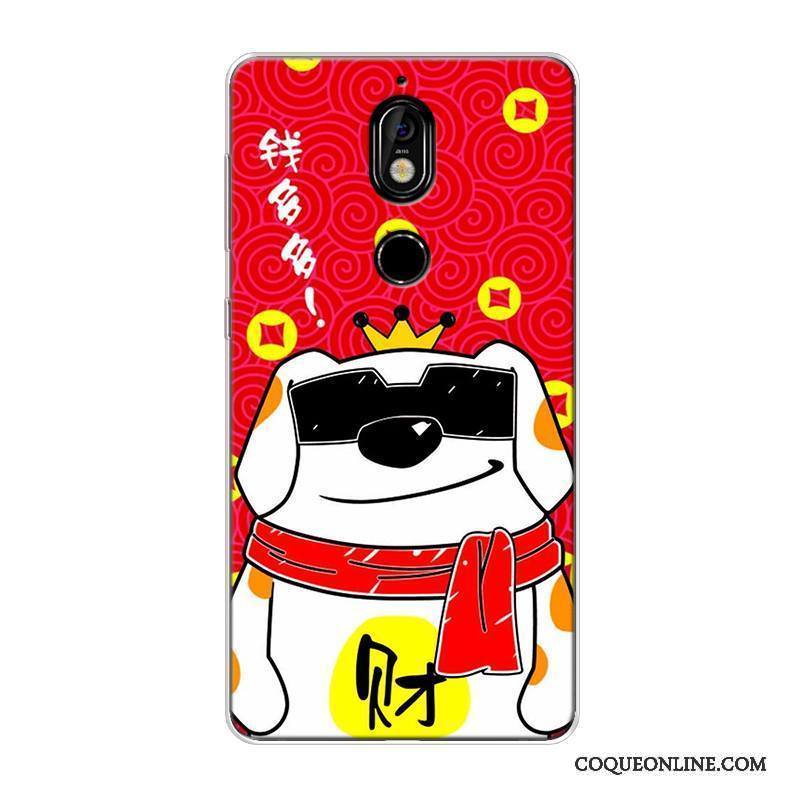 Nokia 7 Coque De Téléphone Personnalisé Chiens Tout Compris Délavé En Daim Fluide Doux Chat