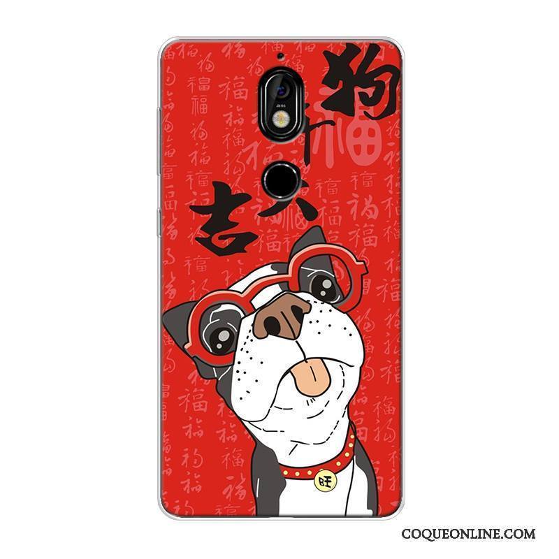 Nokia 7 Coque De Téléphone Personnalisé Chiens Tout Compris Délavé En Daim Fluide Doux Chat