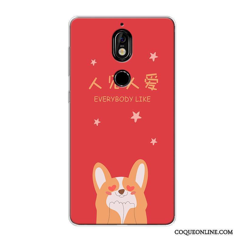 Nokia 7 Coque De Téléphone Personnalisé Chiens Tout Compris Délavé En Daim Fluide Doux Chat