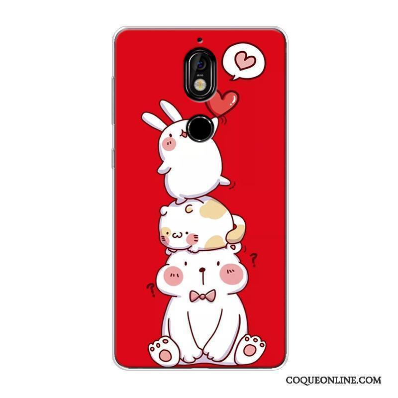 Nokia 7 Coque De Téléphone Personnalisé Chiens Tout Compris Délavé En Daim Fluide Doux Chat