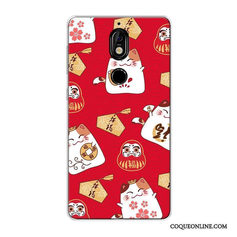 Nokia 7 Coque De Téléphone Personnalisé Chiens Tout Compris Délavé En Daim Fluide Doux Chat