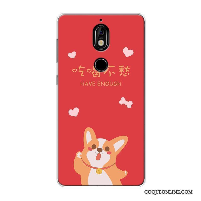 Nokia 7 Coque De Téléphone Personnalisé Chiens Tout Compris Délavé En Daim Fluide Doux Chat