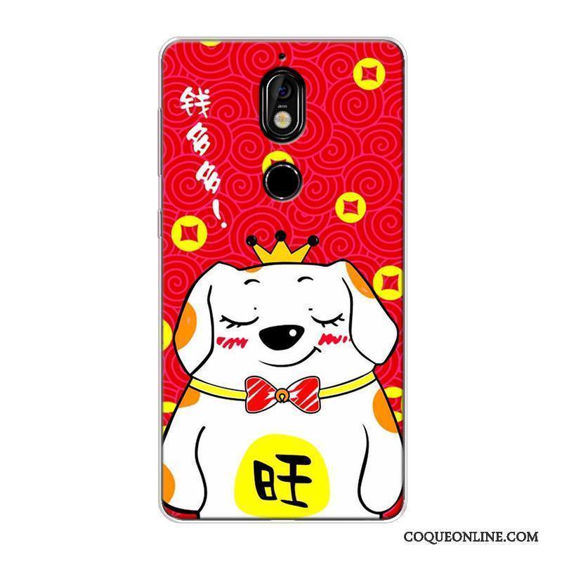 Nokia 7 Coque De Téléphone Personnalisé Chiens Tout Compris Délavé En Daim Fluide Doux Chat