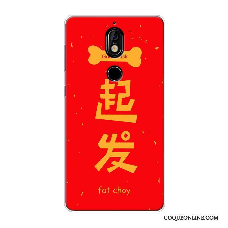 Nokia 7 Coque De Téléphone Personnalisé Chiens Tout Compris Délavé En Daim Fluide Doux Chat