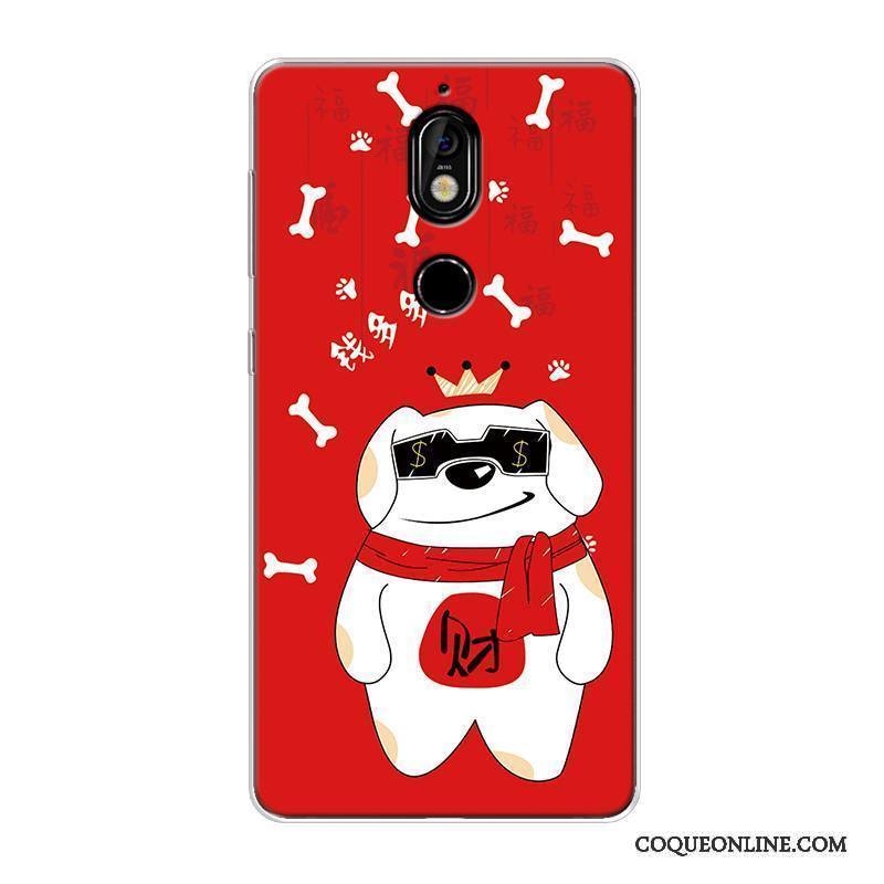 Nokia 7 Coque De Téléphone Personnalisé Chiens Tout Compris Délavé En Daim Fluide Doux Chat