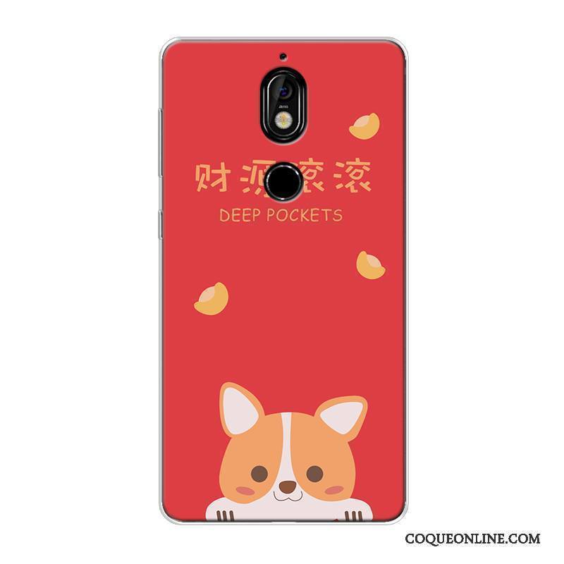 Nokia 7 Coque De Téléphone Personnalisé Chiens Tout Compris Délavé En Daim Fluide Doux Chat