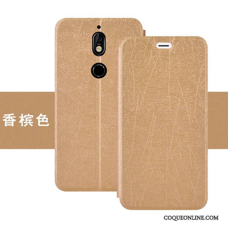 Nokia 7 Coque Housse Support Bleu Couleur Tout Compris Étui En Cuir Protection