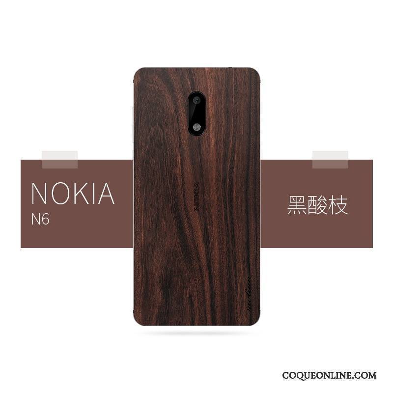 Nokia 7 Coque Personnalité Membrane Bois Massif Sentir Tendance Téléphone Portable