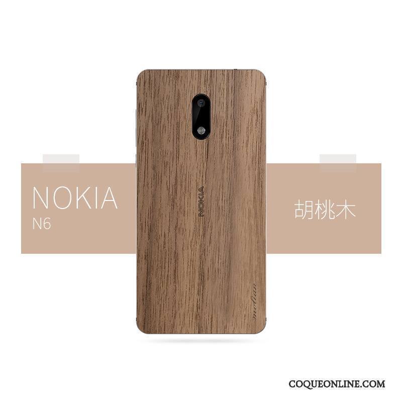 Nokia 7 Coque Personnalité Membrane Bois Massif Sentir Tendance Téléphone Portable