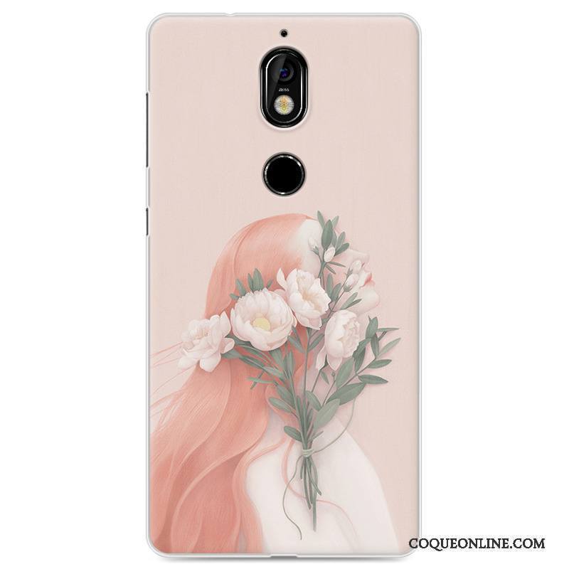 Nokia 7 Coque Protection Étui Rose Incassable Tout Compris Art Frais