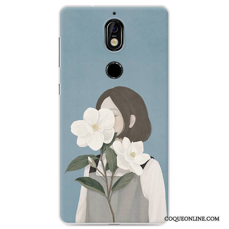 Nokia 7 Coque Protection Étui Rose Incassable Tout Compris Art Frais