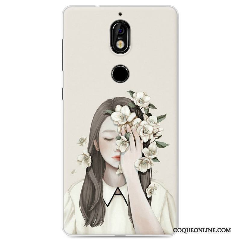 Nokia 7 Coque Protection Étui Rose Incassable Tout Compris Art Frais