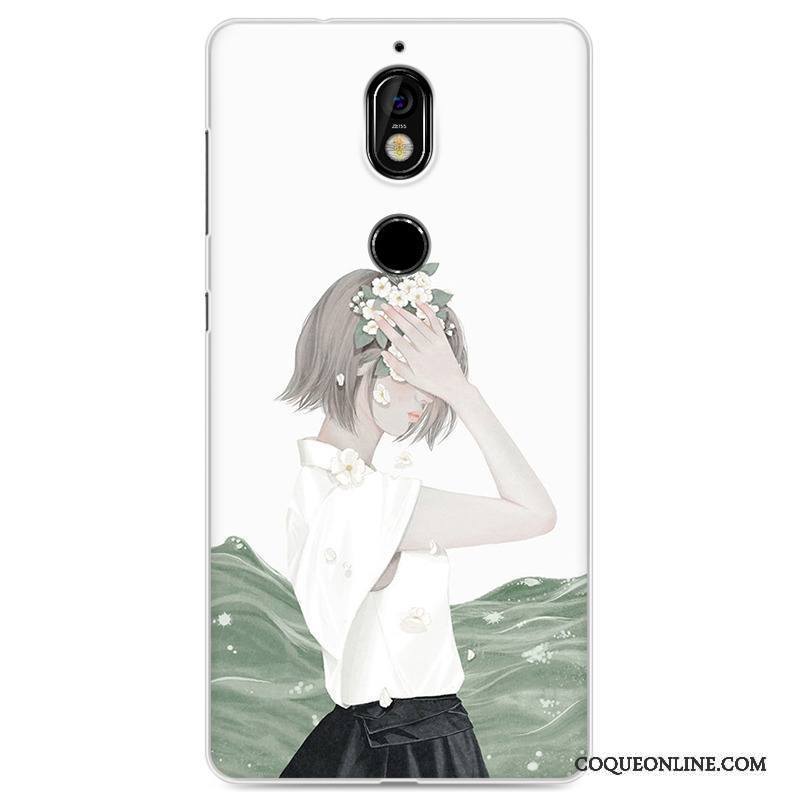 Nokia 7 Coque Protection Étui Rose Incassable Tout Compris Art Frais