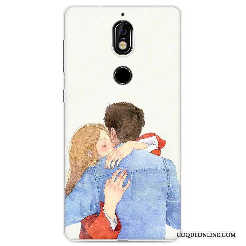 Nokia 7 Coque Protection Étui Rose Incassable Tout Compris Art Frais