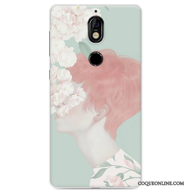 Nokia 7 Coque Protection Étui Rose Incassable Tout Compris Art Frais