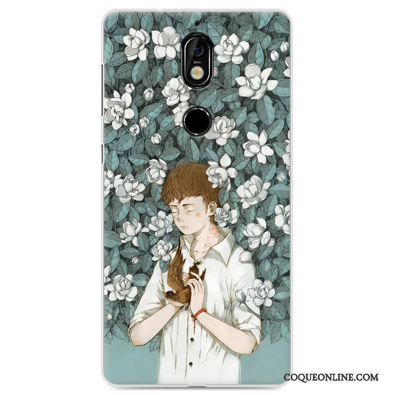 Nokia 7 Coque Protection Étui Rose Incassable Tout Compris Art Frais