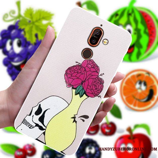 Nokia 7 Plus Amoureux Charmant Fleur Dessin Animé Coque De Téléphone Jaune Incassable