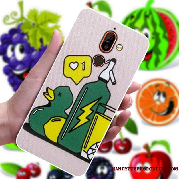 Nokia 7 Plus Amoureux Charmant Fleur Dessin Animé Coque De Téléphone Jaune Incassable