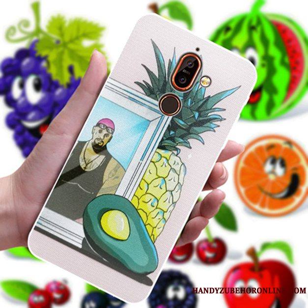 Nokia 7 Plus Amoureux Charmant Fleur Dessin Animé Coque De Téléphone Jaune Incassable