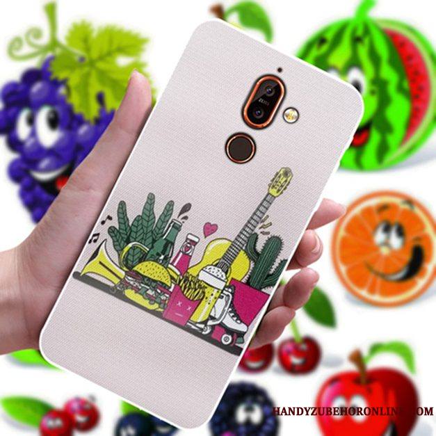 Nokia 7 Plus Amoureux Charmant Fleur Dessin Animé Coque De Téléphone Jaune Incassable