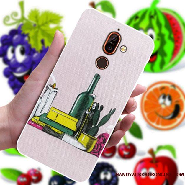 Nokia 7 Plus Amoureux Charmant Fleur Dessin Animé Coque De Téléphone Jaune Incassable