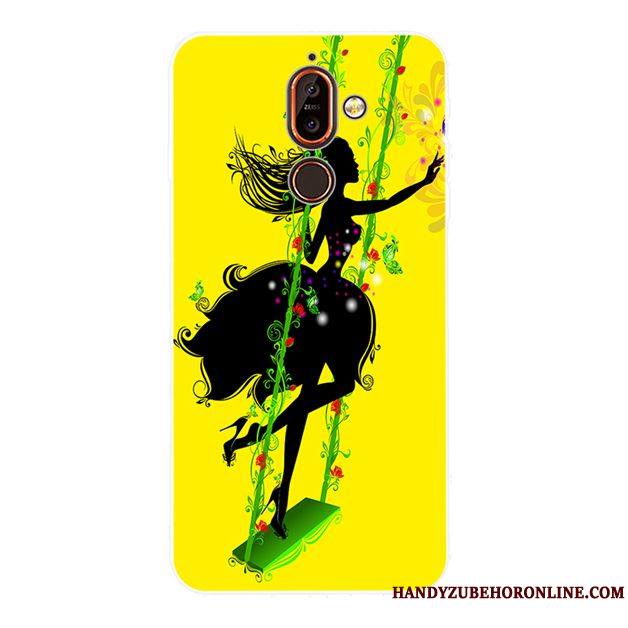 Nokia 7 Plus Charmant Personnalité Coque De Téléphone Incassable Personnalisé Vert Fluide Doux