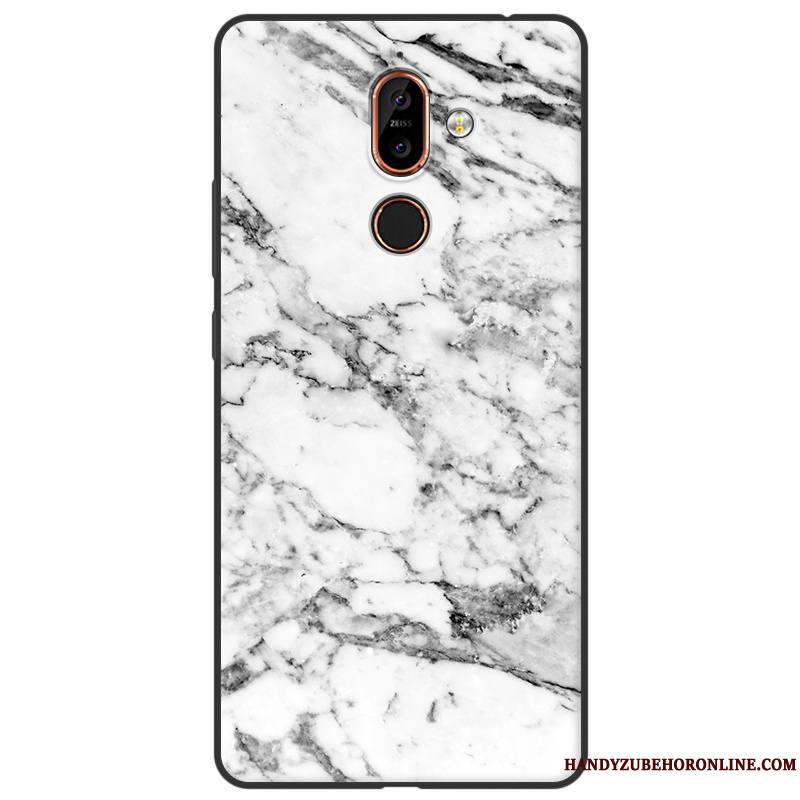 Nokia 7 Plus Coque Étui Vintage Silicone Tout Compris Protection Fluide Doux